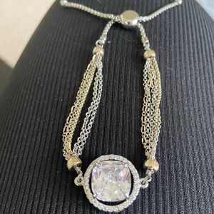 White House Black Market Elegant Silver - Gold Bracelet. Two toned
